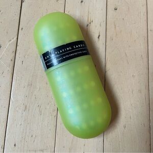 Umbra Ante Oval Playing Cards w/Green Translucent Case Travel EDC Camping Deck